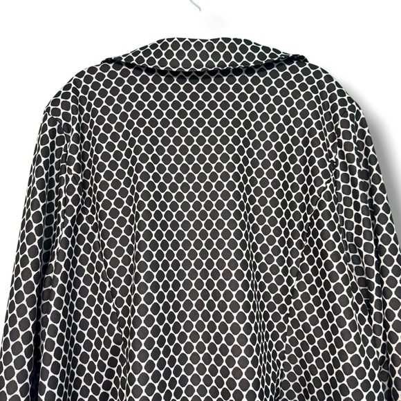Maggie Barnes Lightweight Jacket Womens 3X Black White Polka Dot Artsy Lagenlook - Picture 7 of 9